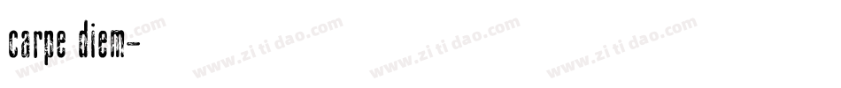 carpe diem字体转换
